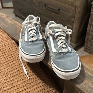 Blue lace up vans
